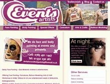 Tablet Screenshot of eventsartists.com